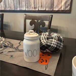 Rae Dunn White Dog Treat Jar - Woof